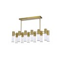 Cwi Lighting 12 Light IslandPool Table Chandelier With Brass Finish 1221P32-12-625